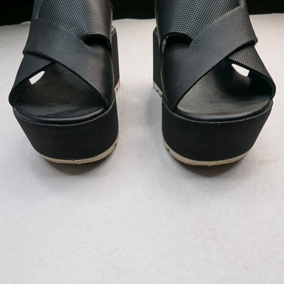 Sorel Cameron Flatform Mule in Black/White Size 7 - Picture 4 of 10